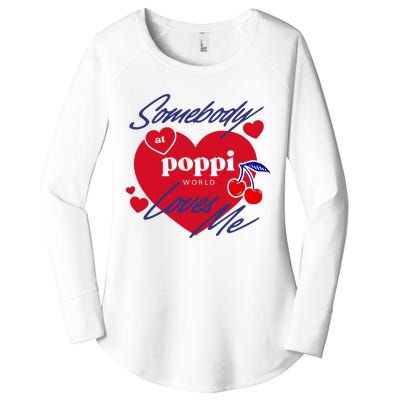 Somebody At Poppi Loves Me Women's Perfect Tri Tunic Long Sleeve Shirt