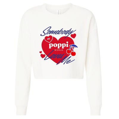 Somebody At Poppi Loves Me Cropped Pullover Crew