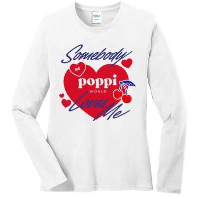 Somebody At Poppi Loves Me Ladies Long Sleeve Shirt