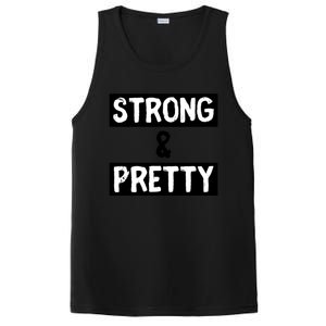 Strong And Pretty Strong Strong Gym Workout Quote Gift PosiCharge Competitor Tank