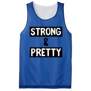 Strong And Pretty Strong Strong Gym Workout Quote Gift Mesh Reversible Basketball Jersey Tank