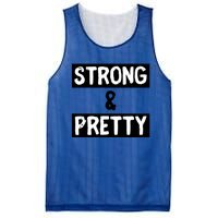 Strong And Pretty Strong Strong Gym Workout Quote Gift Mesh Reversible Basketball Jersey Tank