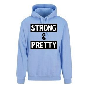 Strong And Pretty Strong Strong Gym Workout Quote Gift Unisex Surf Hoodie