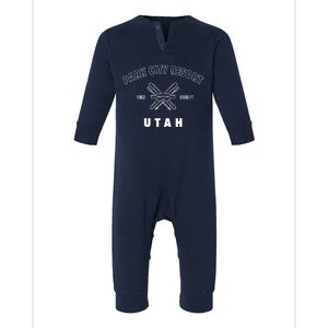 Ski At Park City Simple Infant Fleece One Piece