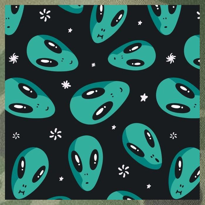 Space Alien Pattern Legacy Tie Dye Trucker Hat