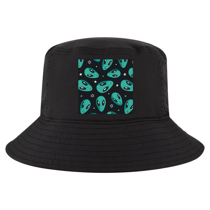 Space Alien Pattern Cool Comfort Performance Bucket Hat