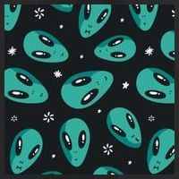 Space Alien Pattern Cool Comfort Performance Bucket Hat