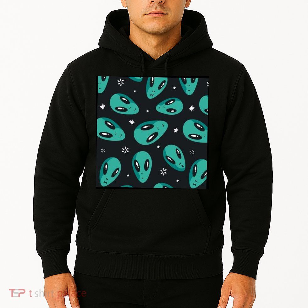 Space Alien Pattern Hoodie