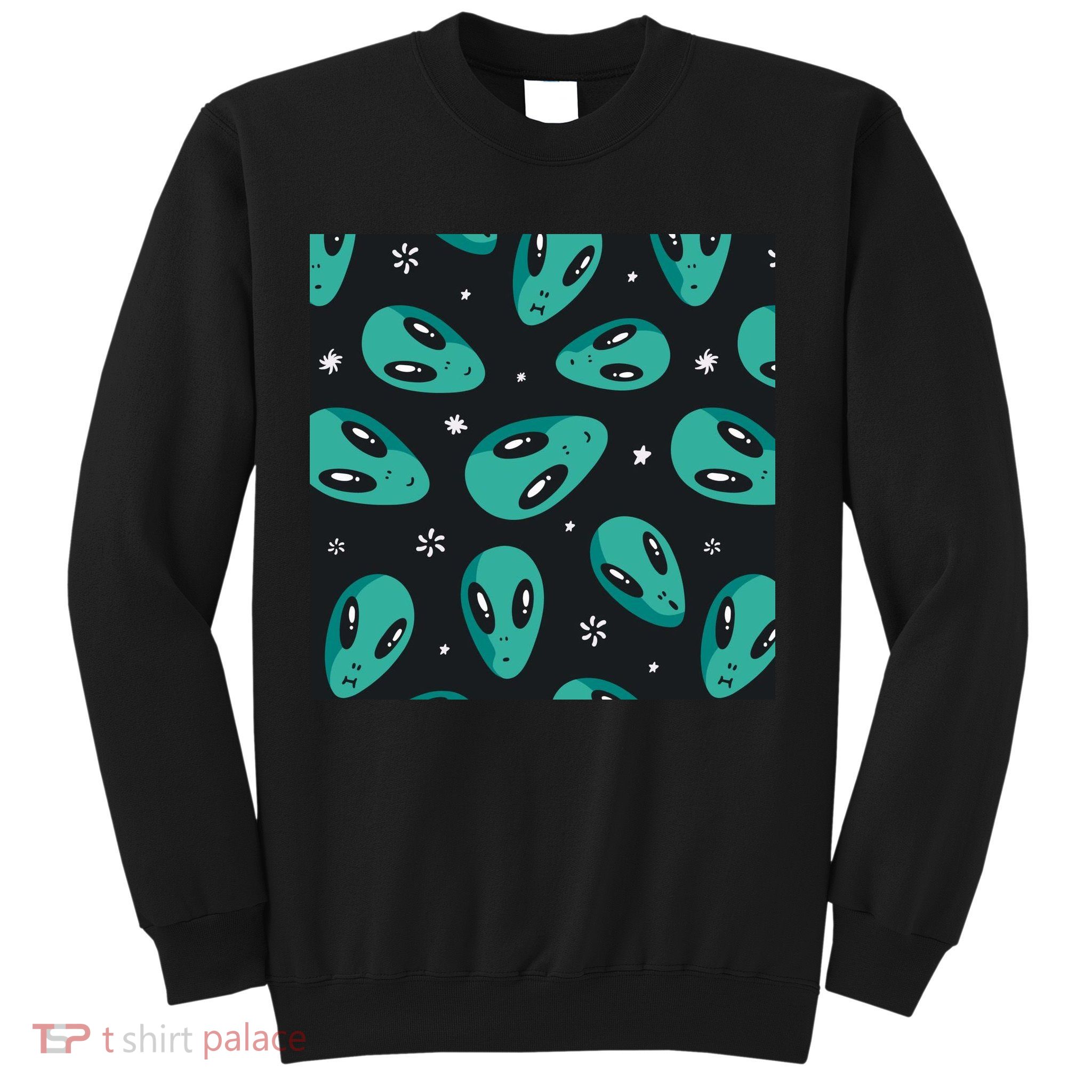 Space Alien Pattern Sweatshirt