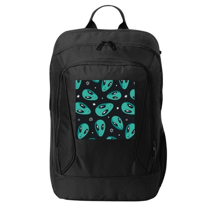 Space Alien Pattern City Backpack