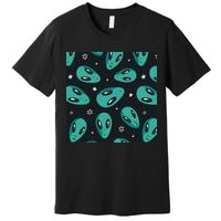 Space Alien Pattern Premium T-Shirt