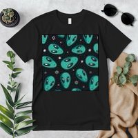 Space Alien Pattern Premium T-Shirt