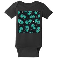 Space Alien Pattern Baby Bodysuit