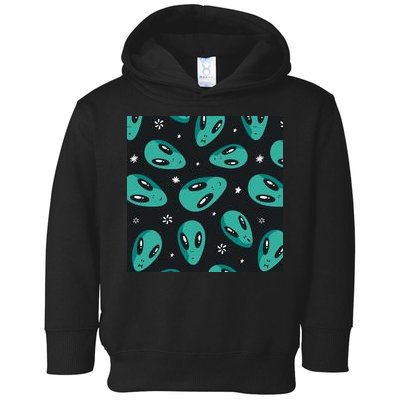 Space Alien Pattern Toddler Hoodie