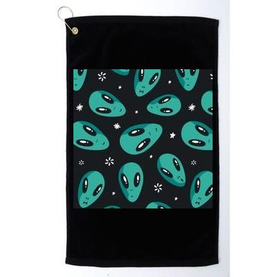 Space Alien Pattern Platinum Collection Golf Towel