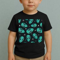 Space Alien Pattern Toddler T-Shirt