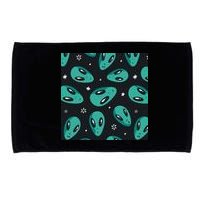 Space Alien Pattern Microfiber Hand Towel