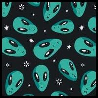 Space Alien Pattern Visor