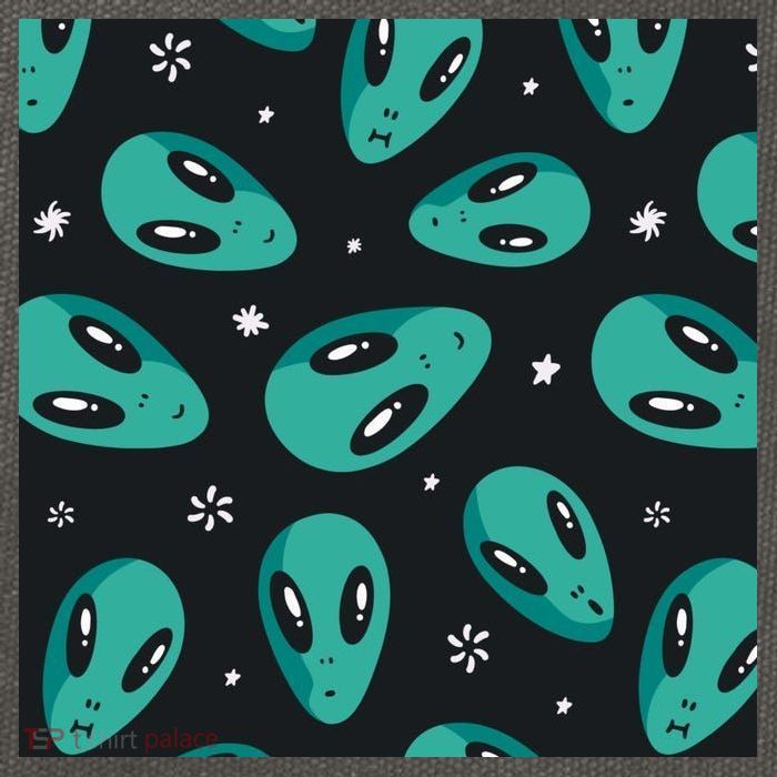 Space Alien Pattern Cotton Canvas Backpack