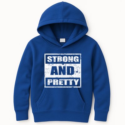 Strong And Pretty Great Gift Strong Workout Gym Gift 132 Gift Kids Hoodie