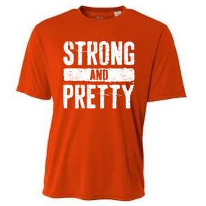 Strong And Pretty Meaningful Gift Strong Gym Workougift Cooling Performance Crew T-Shirt