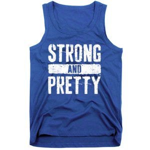 Strong And Pretty Meaningful Gift Strong Gym Workougift Tank Top