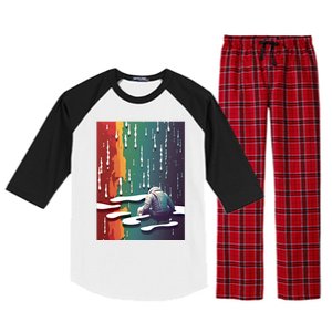 Sad Astronaut Premium Graphic Tees Cool Design Funny Gift Great Gift Raglan Sleeve Pajama Set