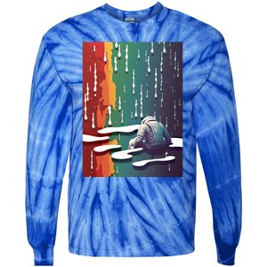 Sad Astronaut Premium Graphic Tees Cool Design Funny Gift Great Gift Tie-Dye Long Sleeve Shirt