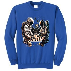 Space Astronaut Playing Chess Astronomy Space Gift Tall Sweatshirt