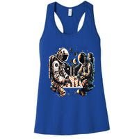 Space Astronaut Playing Chess Astronomy Space Gift Women's Racerback Tank