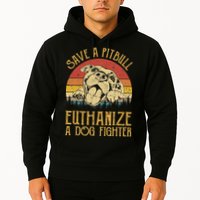 Save A Pitbull Euthanize A Dog Fighter Pitbull Lovers Hoodie