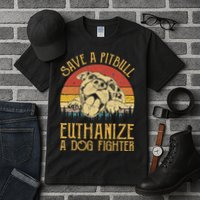 Save A Pitbull Euthanize A Dog Fighter Pitbull Lovers Tall T-Shirt