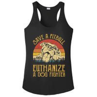 Save A Pitbull Euthanize A Dog Fighter Pitbull Lovers Ladies PosiCharge Competitor Racerback Tank