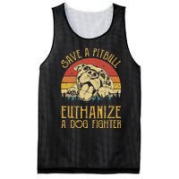 Save A Pitbull Euthanize A Dog Fighter Pitbull Lovers Mesh Reversible Basketball Jersey Tank