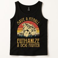 Save A Pitbull Euthanize A Dog Fighter Pitbull Lovers Tank Top