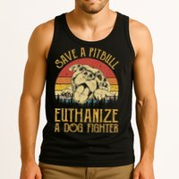 Save A Pitbull Euthanize A Dog Fighter Pitbull Lovers Tank Top