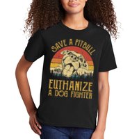 Save A Pitbull Euthanize A Dog Fighter Pitbull Lovers Kids T-Shirt
