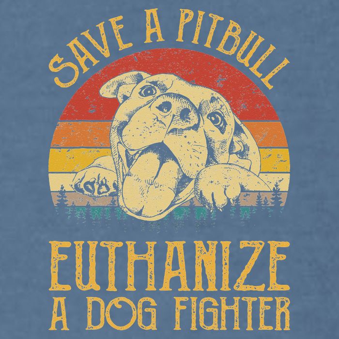 Save A Pitbull Euthanize A Dog Fighter Pitbull Lovers Garment-Dyed Sweatshirt