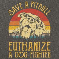 Save A Pitbull Euthanize A Dog Fighter Pitbull Lovers Cotton Canvas Backpack