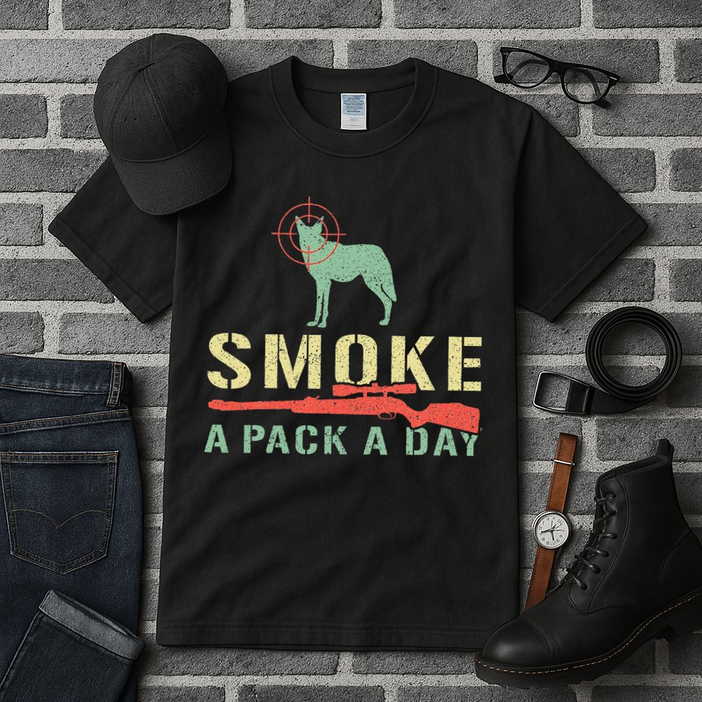 Smoke A Pack A Day Coyote Hunting Tall T-Shirt