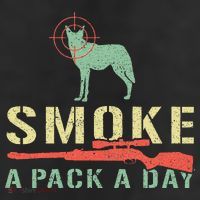 Smoke A Pack A Day Coyote Hunting 11oz C Handle Ceramic Mug