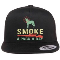 Smoke A Pack A Day Coyote Hunting Flat Bill Trucker Hat