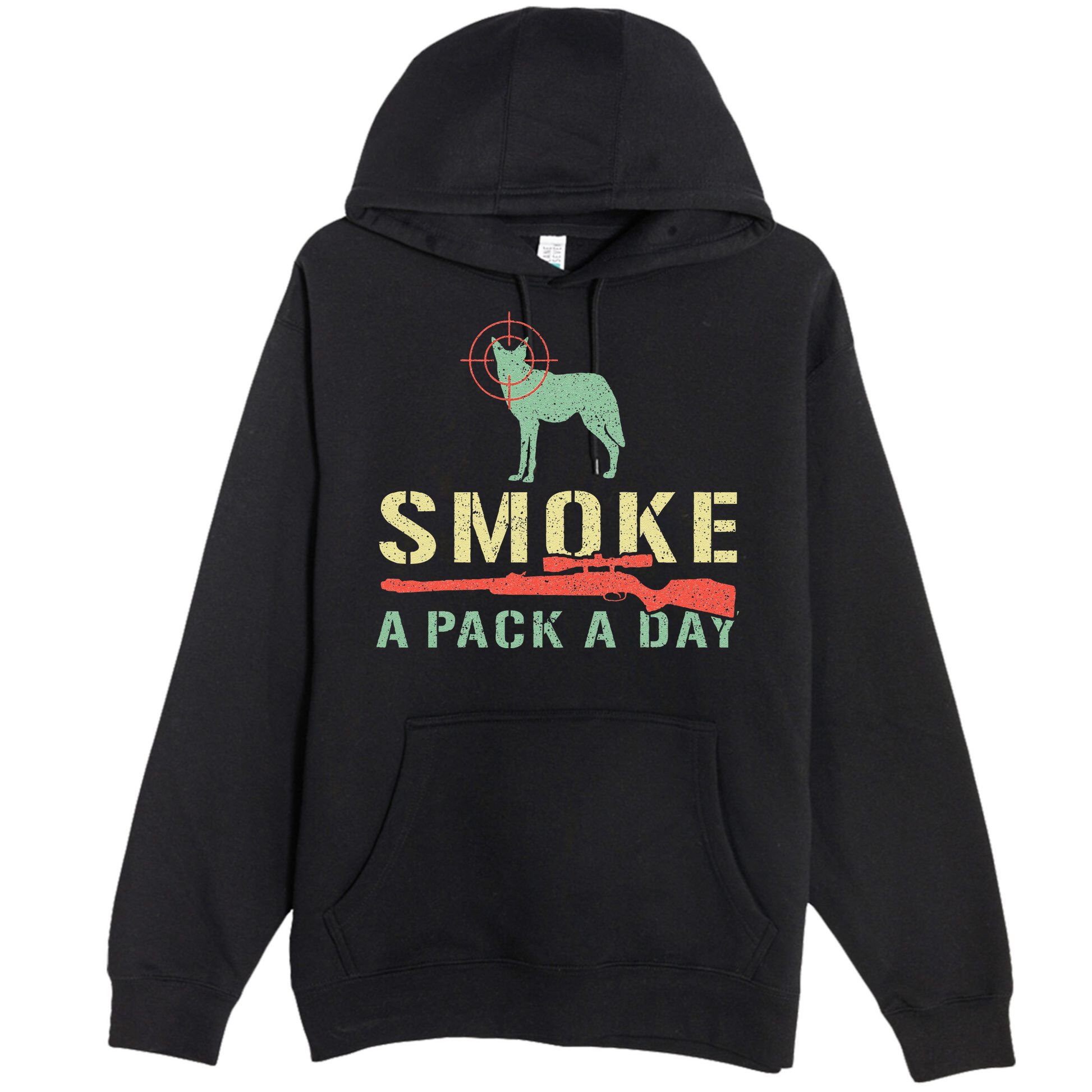 Smoke A Pack A Day Coyote Hunting Premium Pullover Hoodie