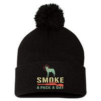 Smoke A Pack A Day Coyote Hunting Pom Pom 12in Knit Beanie