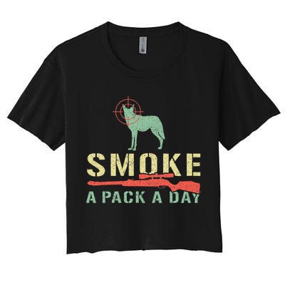 Smoke A Pack A Day Coyote Hunting Crop Top
