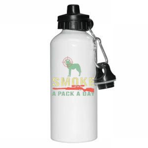 Smoke A Pack A Day Coyote Hunting Aluminum Water Bottle