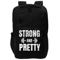 Strong And Pretty Gym Strongman Workout Fitness Impact Tech Backpack