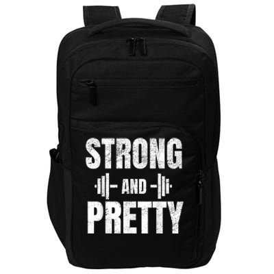 Strong And Pretty Gym Strongman Workout Fitness Impact Tech Backpack