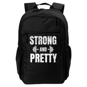 Strong And Pretty Gym Strongman Workout Fitness Daily Commute Backpack