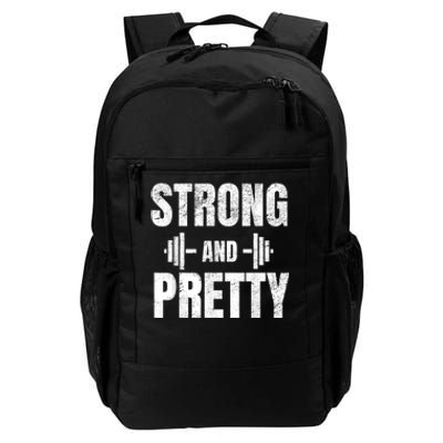 Strong And Pretty Gym Strongman Workout Fitness Daily Commute Backpack